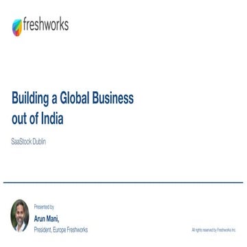 SaaStock 2019 - arun mani