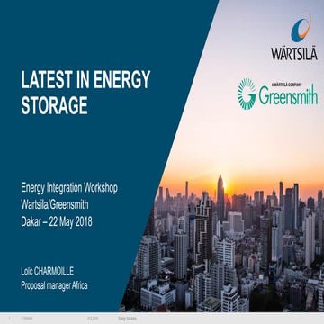 Latest in energy storage