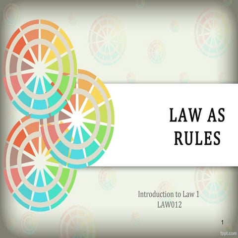 2) law as rules