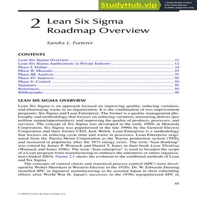 2 Lean Six Sigma Roadmap Overview