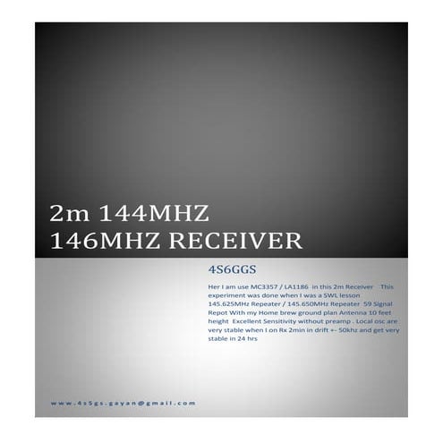 2m 144 mhz   146mhz receiver  