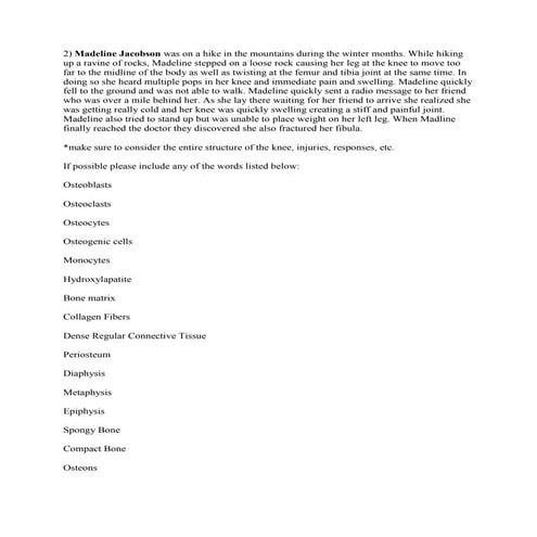 2) Madeline Jacobson was on a hike in the mountains during the winter.docx