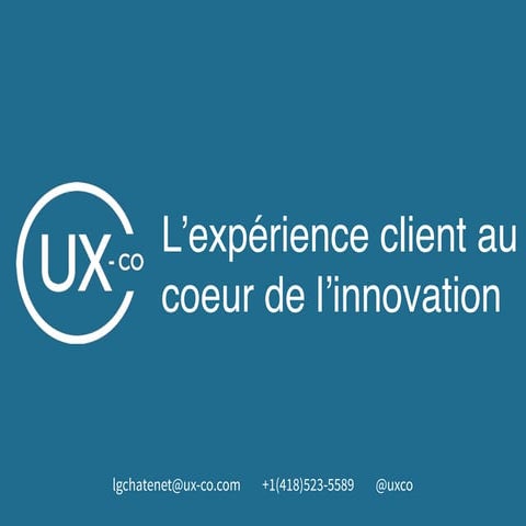 L’expérience client au coeur de l’innovation