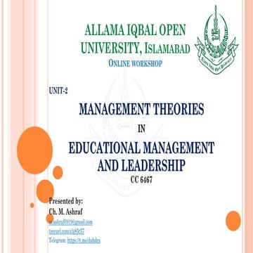 Management Theories