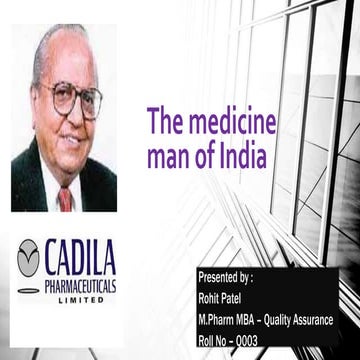 indravanan modi -cadila healthcare