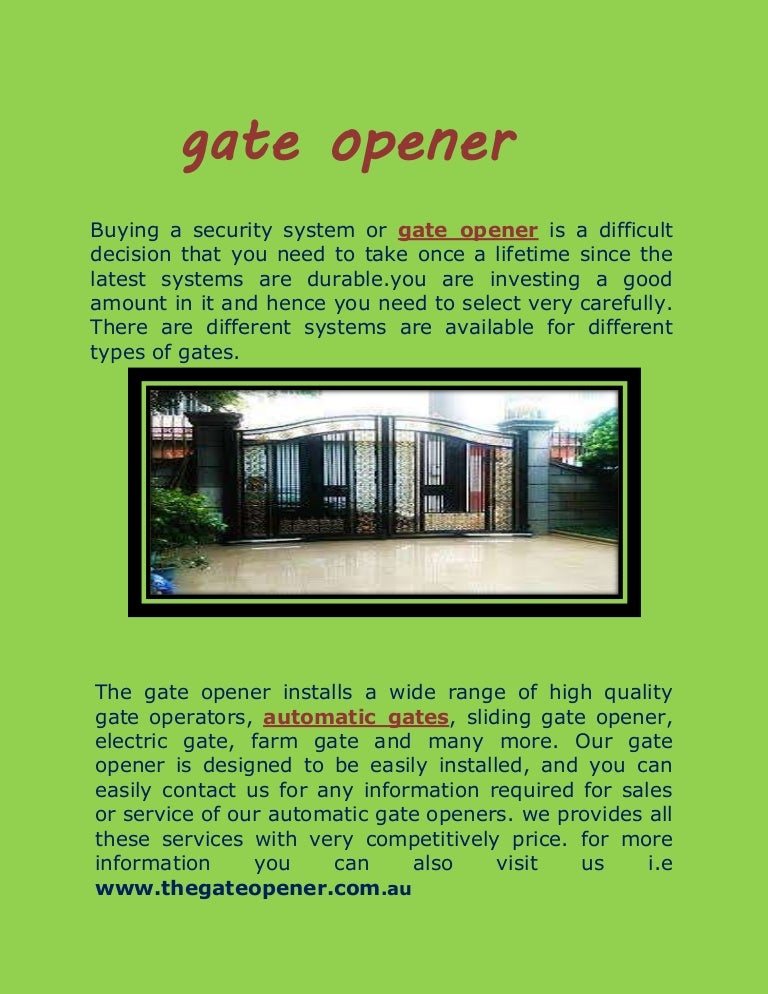 electric gate,