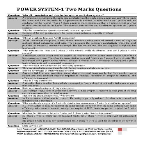 2 marks question_power_system_1