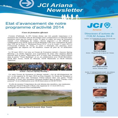 2ème Newsletter 2014  - JCI Ariana