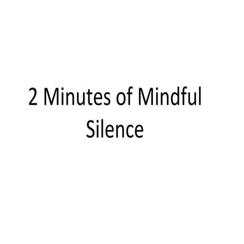 2 minutes of mindful silence