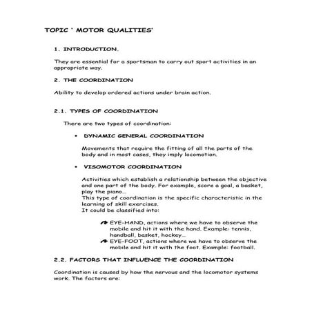 Motor qualities 1st ESO