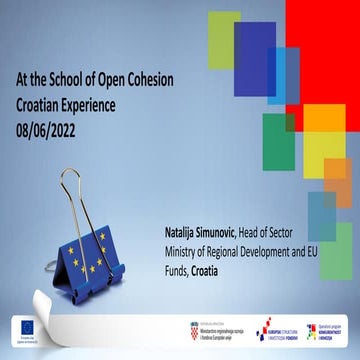 Natalija Simunovic - At the Schooh of OpenCohesion Croatian Experience