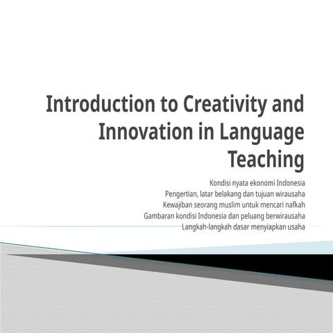 enterpreneurship and innovation in language