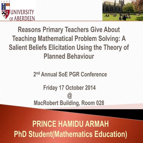 Reasons Primary Teachers Give About Teaching Mathematical Problem Solving: A ...