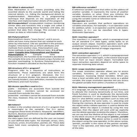 C++ Interview Questions and Answers PDF By ScholarHat | PDF