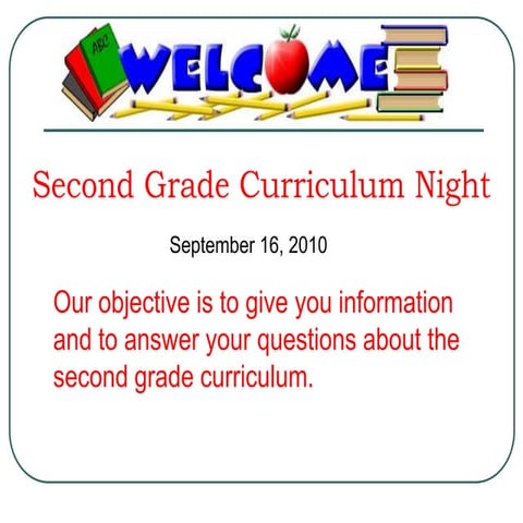 2nd curriculum night