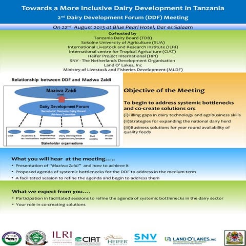 Tanzania Dairy Development Forum: Second national dairy stakeholders' meeting...