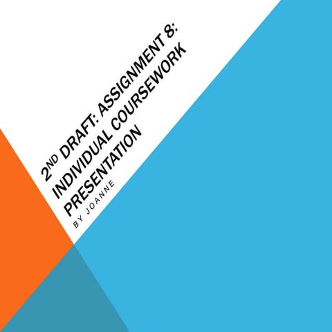  Assignment #8 In presentations