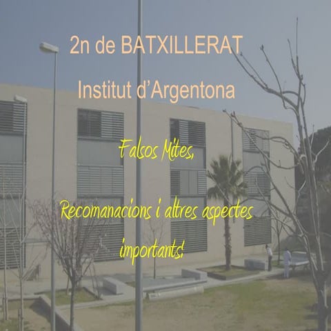 Reunió alumnes 2n batxillerat Juny