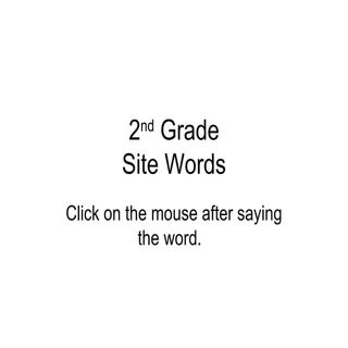 2nd Grade.Pptsitewords
