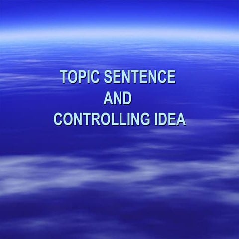 Topicsentence