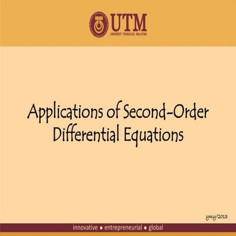 2nd order ode applications