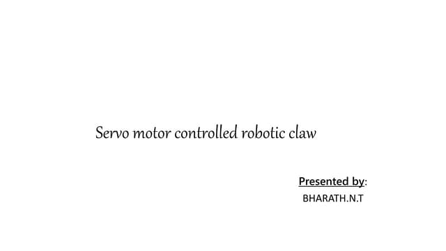 servo motor control using arduino