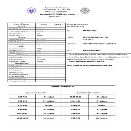 2nd preliminary test2014