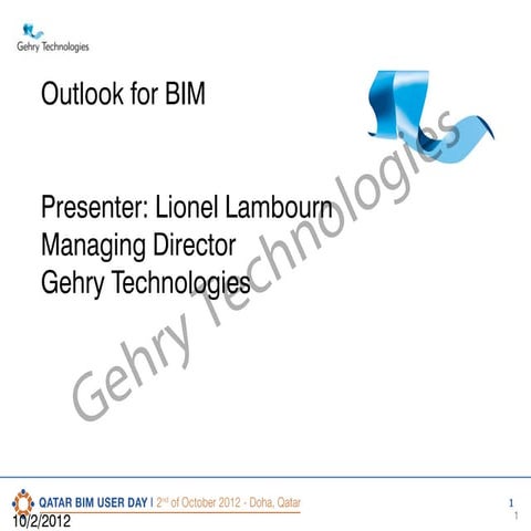 2nd Qatar BIM User Day  BIM Technology Outlook