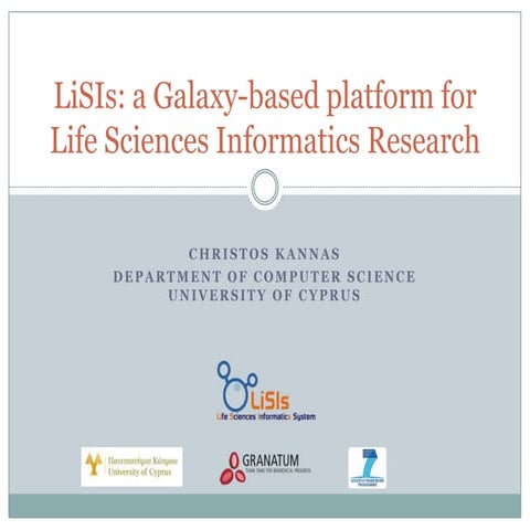LiSIs: a Galaxy based platform for Life Sciences Research