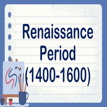 ARTS QUARTER 2: ARTSOF RENNAISSANCE PERIOD