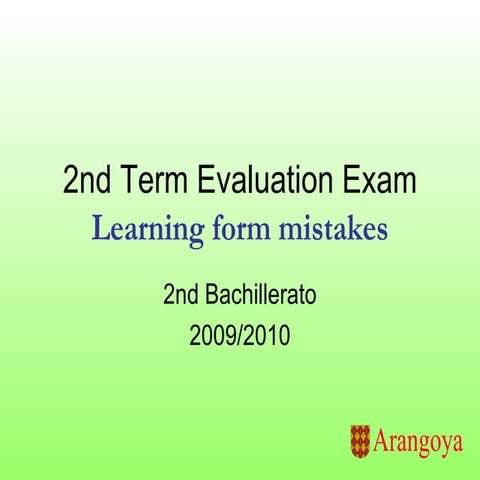 2nd term evaluation exam 200910 | PPT