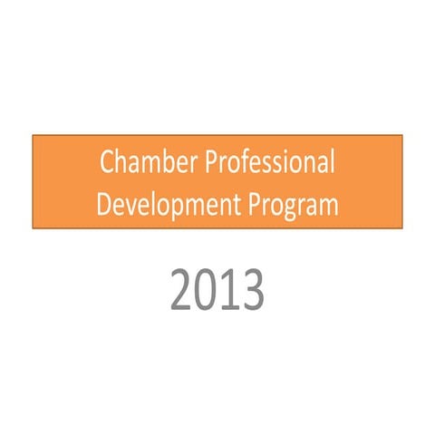 Chamber Management Program