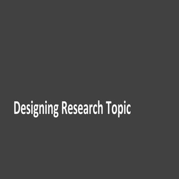 designing research topic | PDF