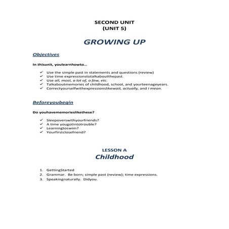 level 4th 5th unit | DOCX