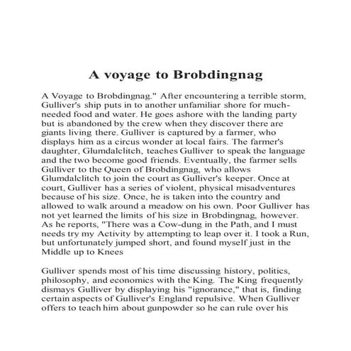 2nd  voyage of guliver