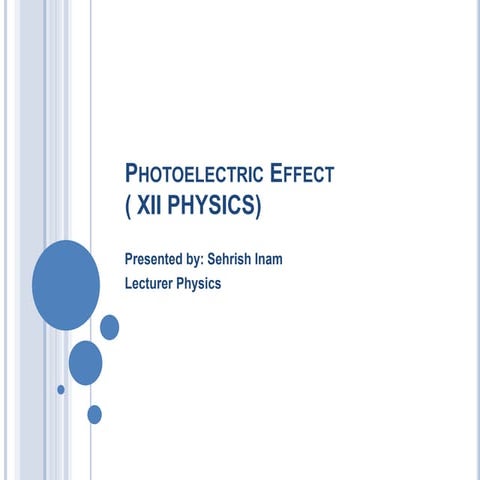 2nd year physics photoelectric effect