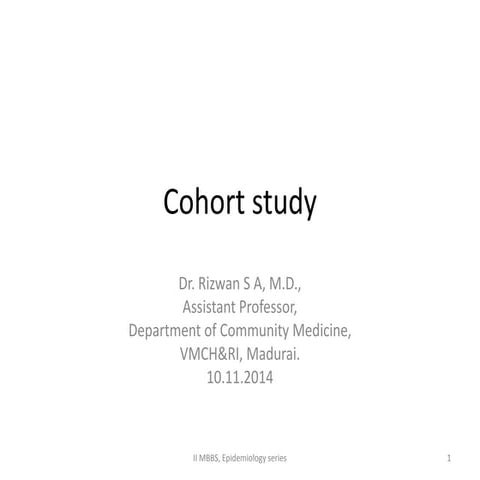 Cohort study - basics