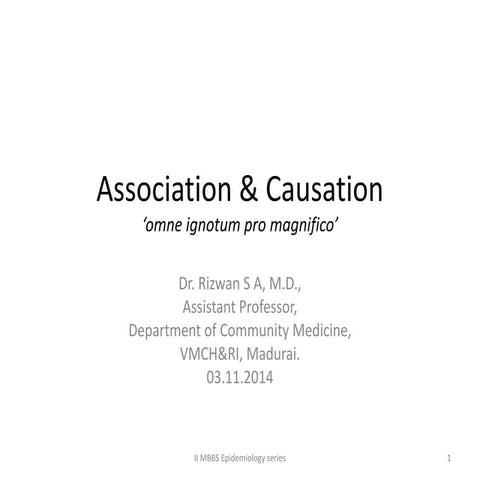 Association and Causation