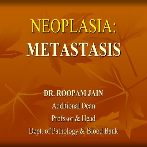 Neoplasia: Metastasis