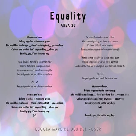 2n eso b mare de déu del roser   equality