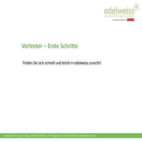 Erste Schritte - Vertreter