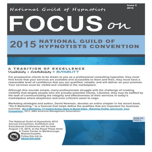 National Guild of Hypnotists 2015 Newsletter 2