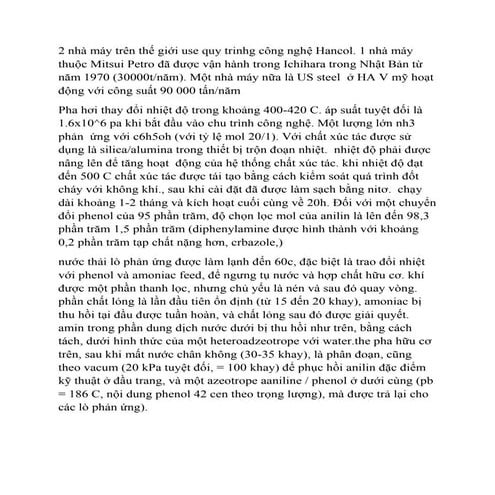 2 nhà máy trên thế giới use quy trinhg công nghệ hancol