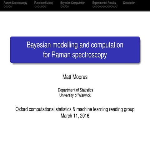 Bayesian modelling and computation for Raman spectroscopy