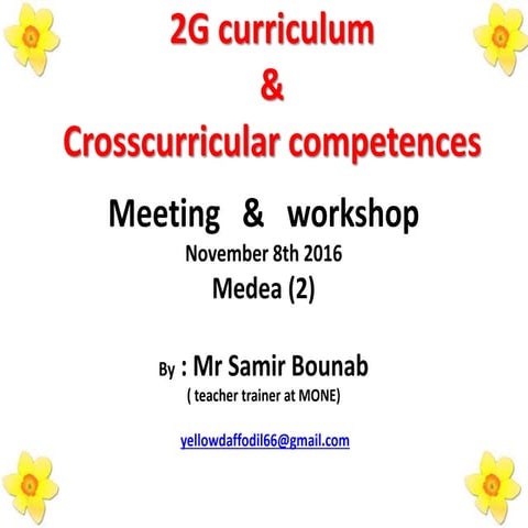 2n meeting &amp; workshop 2 g &amp;  curriculum competences october 8th 2016 ...