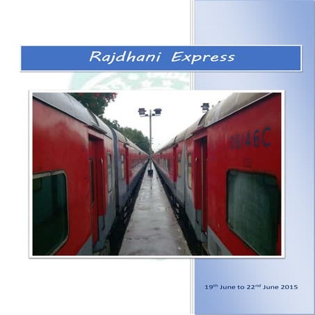 Vocational Training Report (Rajdhani Express)