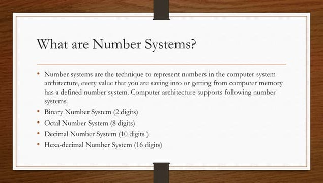 Computer Number system | PPT
