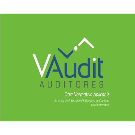 VAUDIT Prevención de blanqueo de capitales