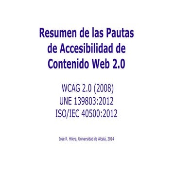 Resumen de las pautas WCAG 2.0 de W3C