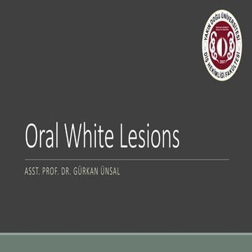 Differential diagnosis for Oral White Lesions | PDF